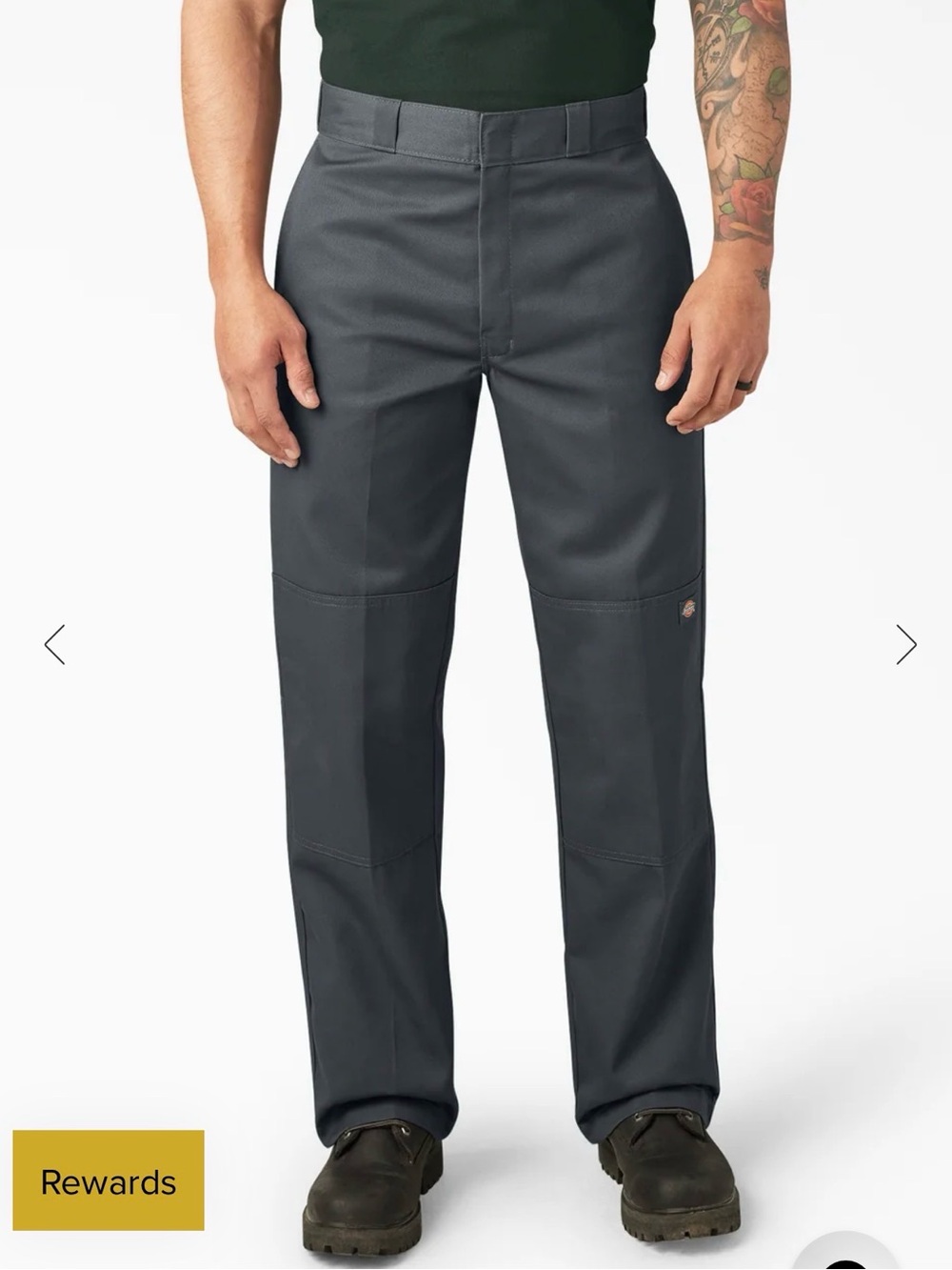 NEW Dickies Men's Grey Double Knee Work Pants Utility Pocket 32x30 Loose Fit